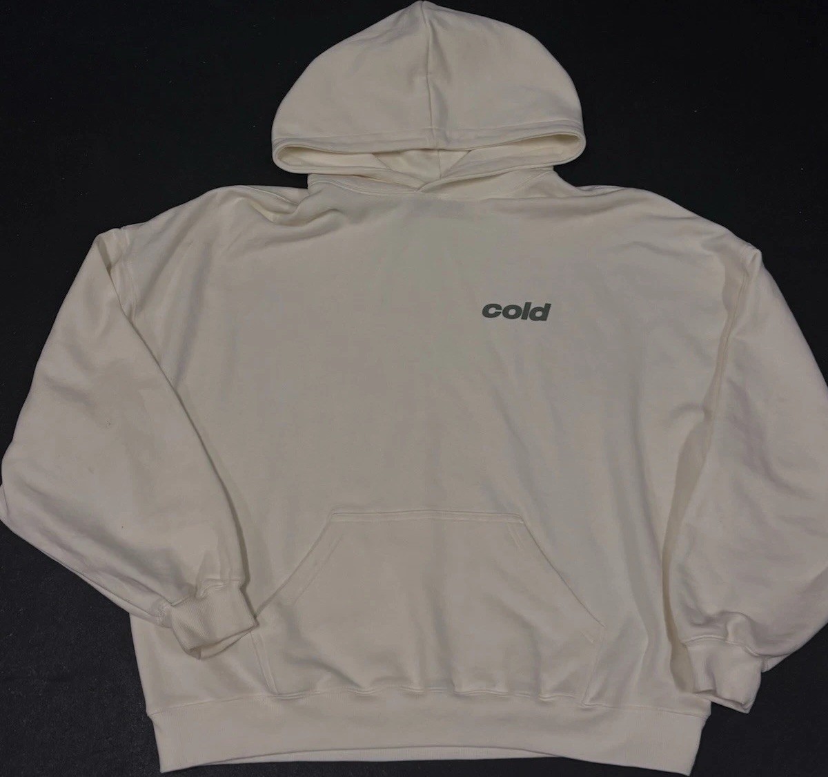 COLD Culture Worldwide White Graphic Print Hooded Pullover Fleece