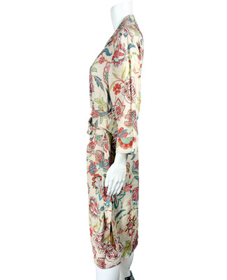 LAFAYETTE 148 NEW YORK Linen Button-Front Dress in Multi Paisley Size 14 - NTSF