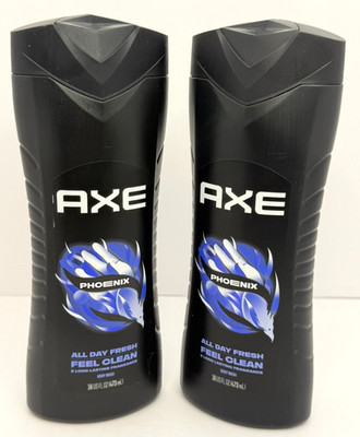 AXE Phoenix Body Wash Men 16oz (2 ) Fresh Scent Shower Gel NEW Sealed