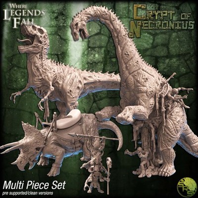 Crypt of Necronius Zombie Dinosaurier Miniaturen Modelle Fantasy Encounter DND Set