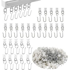 Pcs Curtain Slider Track Set of Hooks and Gliders, Curtain Track Hooks 100