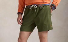 New Polo Ralph Lauren Men's Traveler Swim 6" Shorts in Olive Green Size XXL