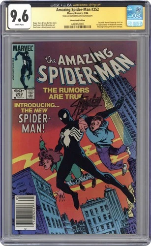 Amazing Spider-Man #252N Newsstand Variant CGC 9.6 JSA Stan Lee 1984 4490056007