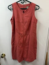 The Territory Ahead Dress Womens Sz 8 Lyocell Linen Red Tank A Line  Summer