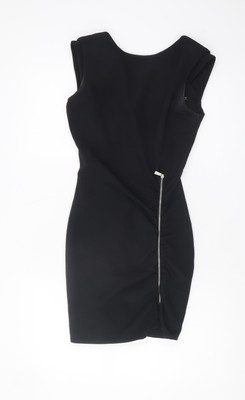Zara Basic Bodycon Kleid Damen Schwarz XS