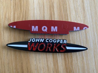 Gloss Black METAL JOHN COOPER WORKS 90mm Badge Emblem JCW Grille For Mini Cooper
