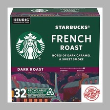 Starbucks K-Cup Coffee Pods, Dark Roast Coffee, French Roast, 100 Arabica, 1