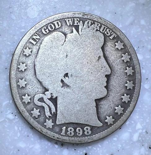 1898-O  Barber, Liberty Head, Morgan Half Dollar,  Good - Nice Coin!!