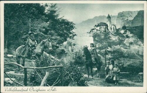 Postcard folk spectacle Oetigheim tell (no.9021)