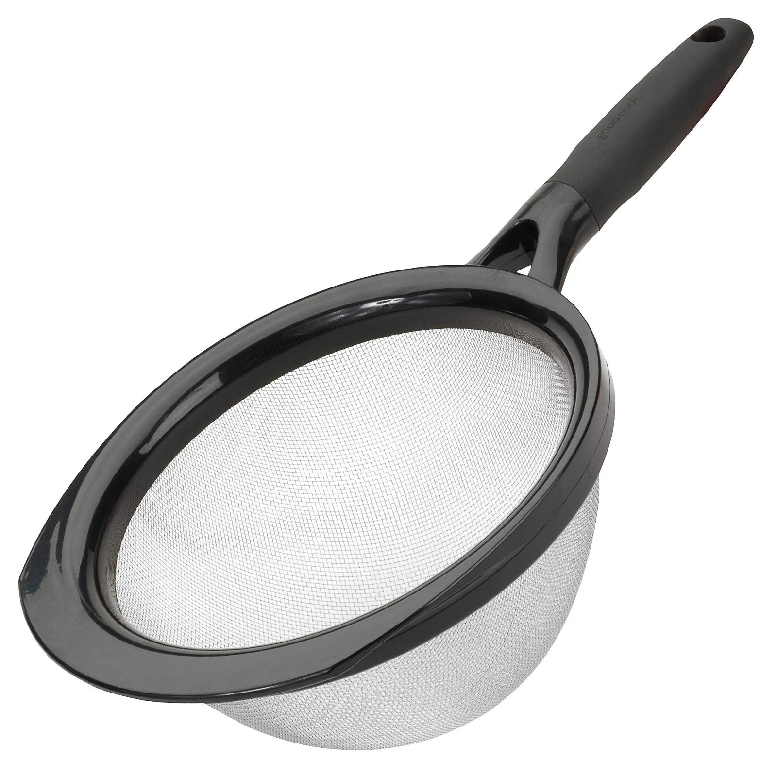 GoodCook Touch 8-In Stainless Steel Wire Mesh Strainer with Non-slip Grip Han...