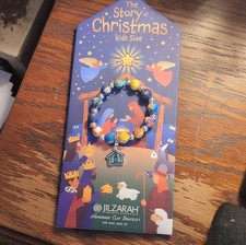 Jilzarah Handmade Clay Beaded Charm Bracelet Multicolor Christmas Religious Kids