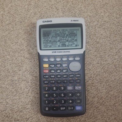 Casio Fx-9860G Grafikfähiger Taschenrechner USB Power Graphic Schwarz Gebraucht