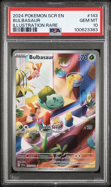 Pokémon TCG Bulbasaur Stellar Crown Illustration Rare Card 143/142