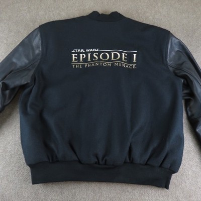 Star Wars Episode 01 ILM VFX Embroidered Wool Crew Jacket Black Size XXL Sichel
