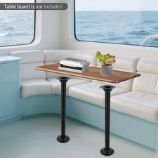 Base de mesa de autocaravana 29" 2 piezas montaje aleación de aluminio RV pata de mesa con herrajes de montaje EE. UU.