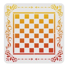 FINGERINSPIRE Modern Checkerboard Template 11.8x11.8inch Painting Chess Check...