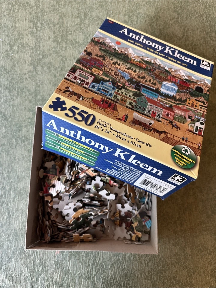 Karmin Anthony Kleem 550 PIECE Lehi Valley Jigsaw Puzzle 18" x 24" Folk Art - Image 2 of 2