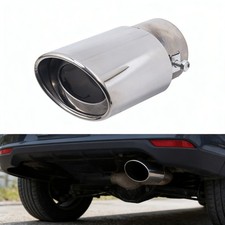 Stainless Steel Silver Exhaust Tip For Car Rear Muffler Pipe