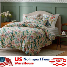 Rifle Paper Co. Peacock Classic Smooth Sateen Duvet Cover - Blush