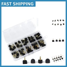 20 Pairs High Heel Tips Repair Kit - U-Shape with Metal Pins Anti-Slip Caps