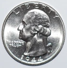 1944 Washington Quarter CHOICE BRILLIANT UNCIRCULATED (K299)