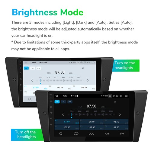 Für BMW 3er E90-E93 9" Autoradio mit Navi CarPlay Android Auto 13 6+64 DAB+ WiFi - Bild 16 von 24