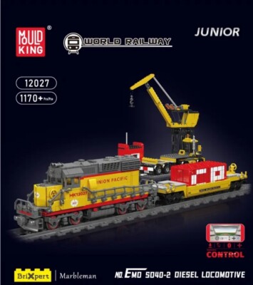 MouldKing RC Modelleisenbahn EMD SD40-2 Diesellok ferngesteuert Licht Sound