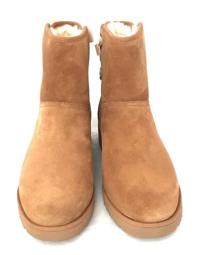 UGG Drew Sunshine Perf Ribbon Schnürsenkel Schleife Damen Stiefel Kastanie Größe 11 - Bild 10 von 12
