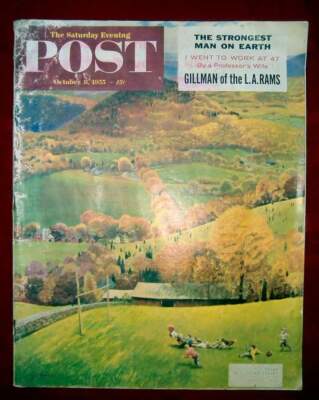 THE SATURDAY EVENING POST OCTOBER 8, 1955 - JOHN CLYMER COVER