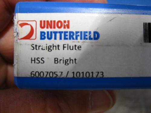Union Butterfield 1 - 12 UNF filo flauto dritto HSS rubinetto manuale conico 1010173 - Foto 3 di 5
