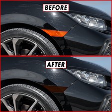 FOR 16-21 Honda Civic Side Marker Reflector SMOKE Precut Vinyl Tint Overlays
