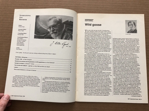 Vintage INTERNATIONAL UFO REPORTER IUR Magazine September October 1989 ROSWELL - Picture 2 of 6