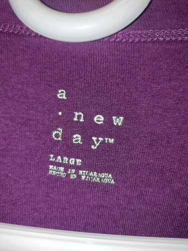 A new day purple long sleeve sz large - Picture 2 of 4