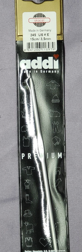 Addi Premium Stahl Häkelnadel US E / 245 Skacel 15 cm 0,35 mm Germany NEU - Bild 3 von 4