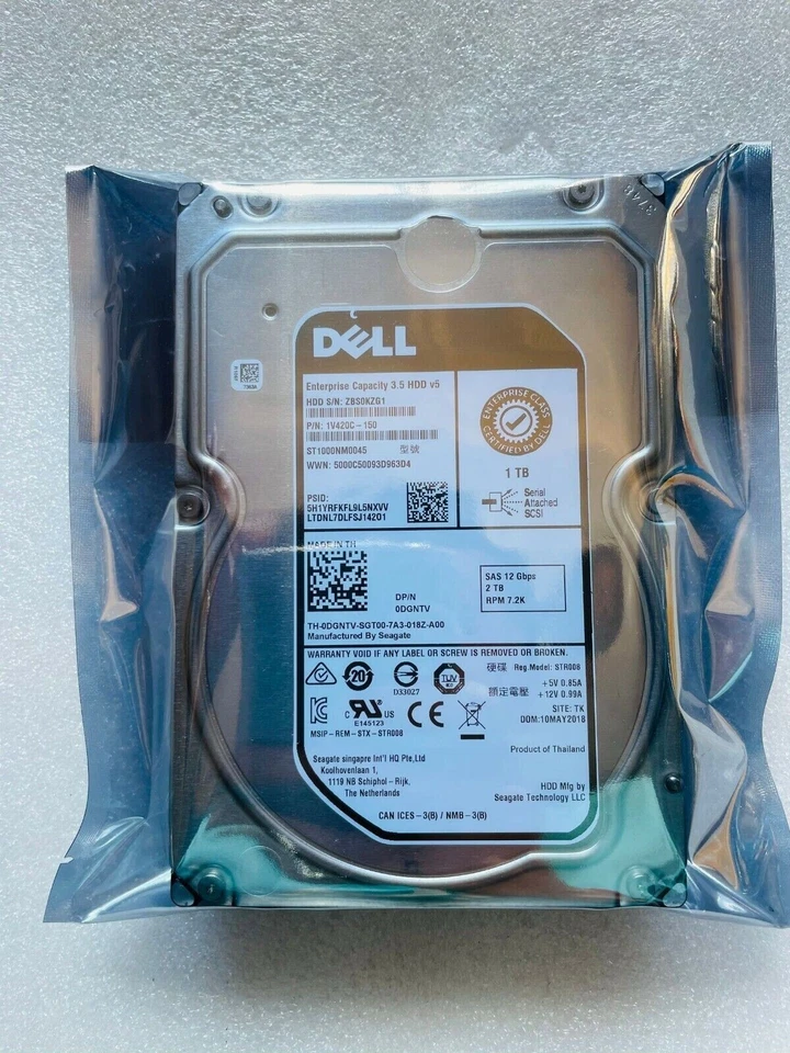DGNTV Dell 1TB 7.2K 3.5" NL SAS 12Gbps HDD ST1000NM0045 0DGNTV - Image 4 of 4