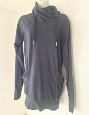 Nike Dri Fit Hoodie Women XS Black Sweatshirt Pockets Pullover Tunic Athleisure