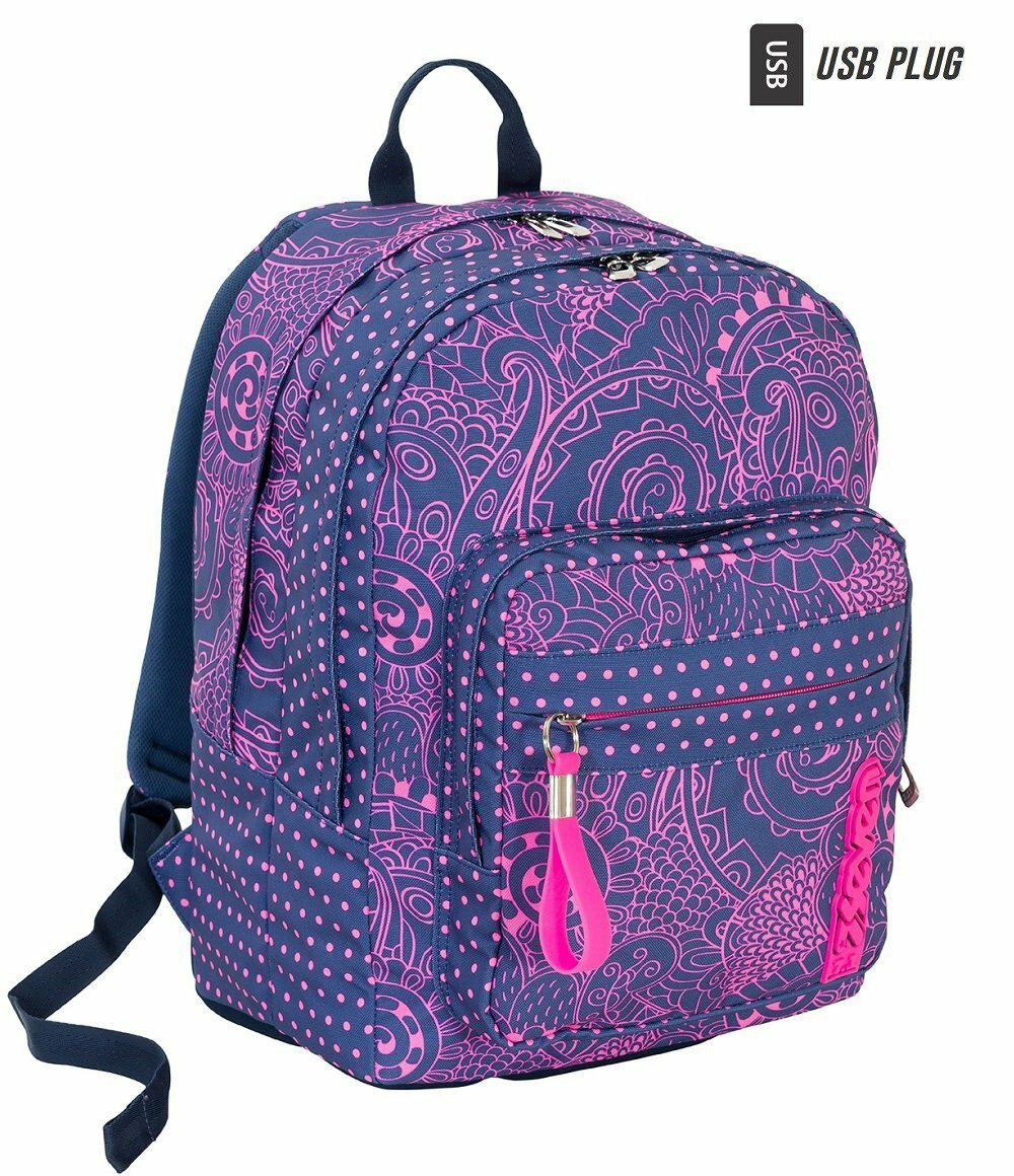 ZAINO SEVEN INNOVATION LAB BLU E ROSA CON BRILLANTINI