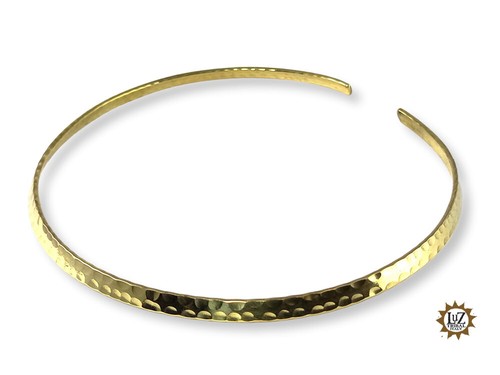 Collana Tribal martellata a mano - Bronzo antichizzato - Girocollo - Foto 3 di 6
