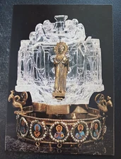 vtg art postcard Treasury San Marco Grotto of the Virgin Chicago 1986
