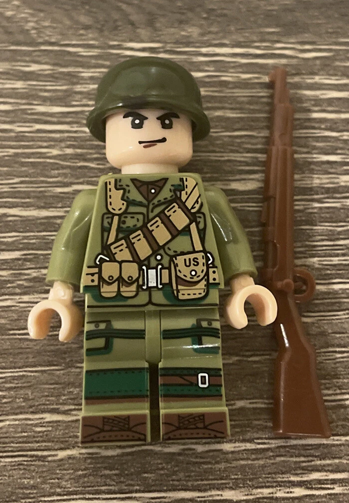 Lego ww2 minifigures Soldat Militaire américain parachutistes D