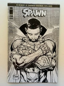 SPAWN #311 Chadwick Boseman B&W Memorial Image 2020 - Auction 2 | eBay