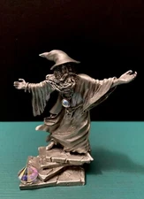 Rawcliffe Pewter Magic Merlin Wizard Sorcerer Spellcaster Figurine LOTR GOT AD&D