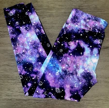 NOBO ANKLE SUEDED HIGH RISE COSMIC LEGGINGS Juniors M (7-9) NWT Soft!!