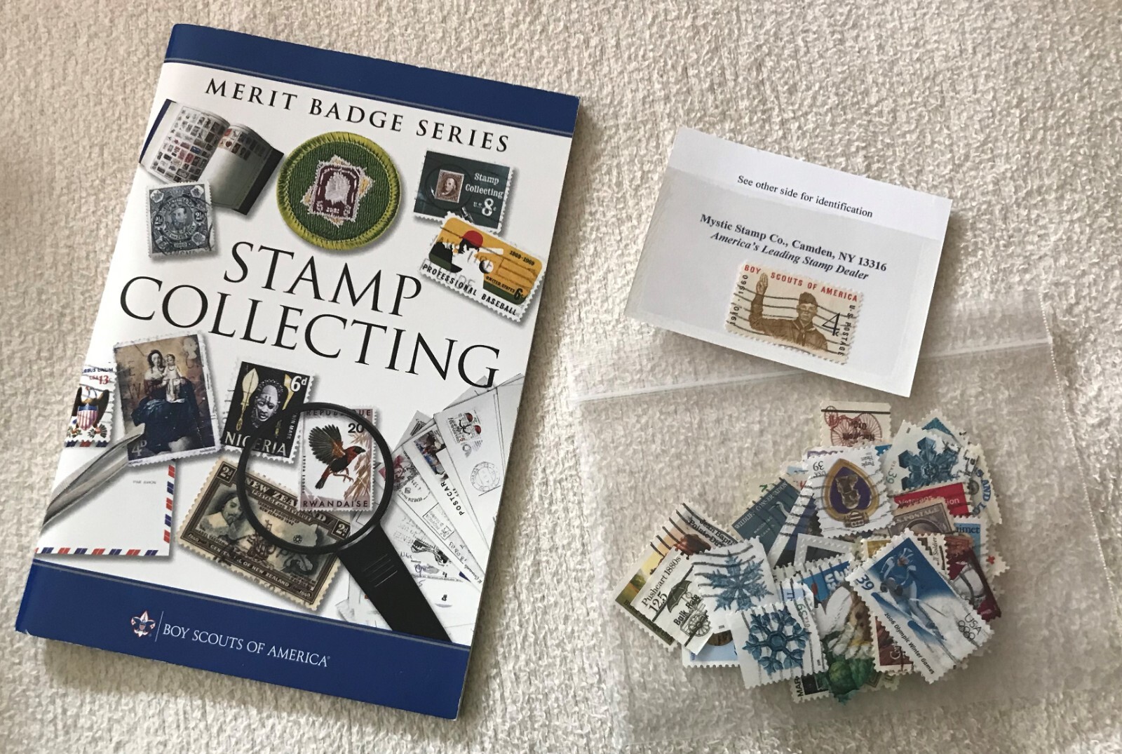 Boy Scout’s Merit Badge book copyright2013 Boy Scout stamp & 50+ US