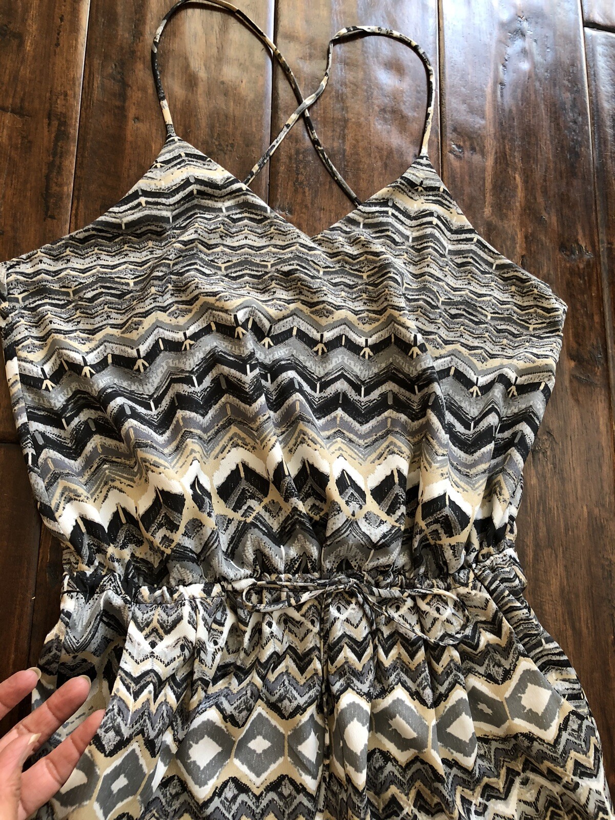 Spaghetti Strap Multi colored Jumpsuit Drawstring… - image 4