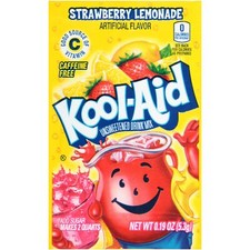 Kool-Aid Unsweetened Caffeine Free Strawberry Lemonade Zero Calories Powdered