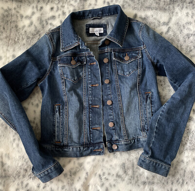 LOFT Women's XS Denim Trucker Jean Jacket In Classic Indigo