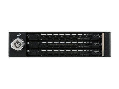 ICY DOCK MB993SK-B Triple Bay 2.5" SAS/SATA HDD & SSD Mobile Rack For 3.5" Front - Picture 2 of 5