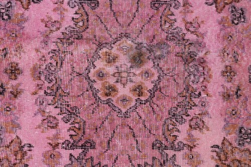 Vintage rug, Bohemian rug, Wool rug, Handmade rug, Boho rug, 3.8 x 7.2 ft TR4274 - Picture 6 of 9
