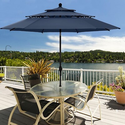 10ft 3 Tier Outdoor Patio Umbrella Market Sun Shade Steel Tilt W/ Crank Outdoor | eBay 10ft 3 Tier Outdoor Patio Umbrella Market Sun Shade Steel Tilt W/ Crank Outdoor | eBay